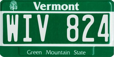 VT license plate WIV824