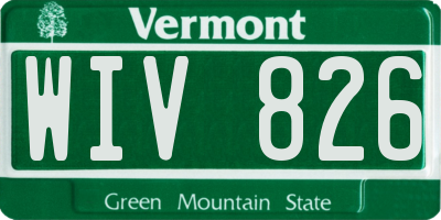 VT license plate WIV826