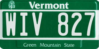 VT license plate WIV827