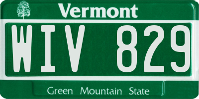 VT license plate WIV829