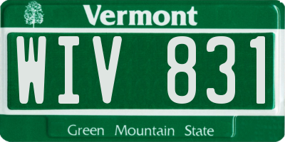 VT license plate WIV831