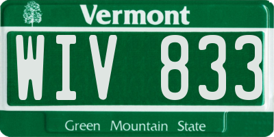 VT license plate WIV833