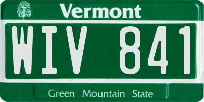 VT license plate WIV841