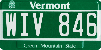 VT license plate WIV846