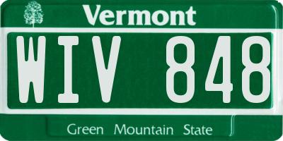 VT license plate WIV848