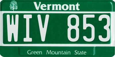 VT license plate WIV853