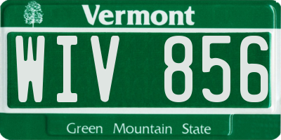 VT license plate WIV856