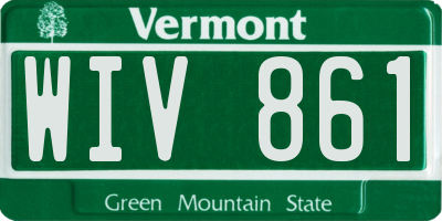 VT license plate WIV861