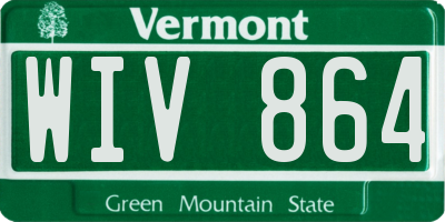 VT license plate WIV864