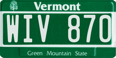 VT license plate WIV870