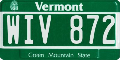 VT license plate WIV872