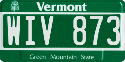 VT license plate WIV873