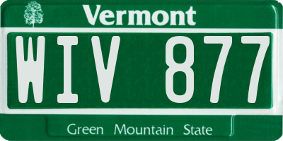 VT license plate WIV877