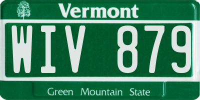 VT license plate WIV879