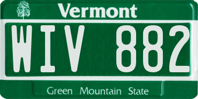 VT license plate WIV882