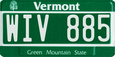 VT license plate WIV885