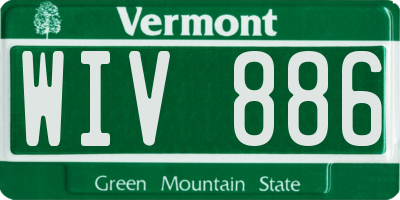 VT license plate WIV886