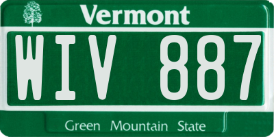 VT license plate WIV887