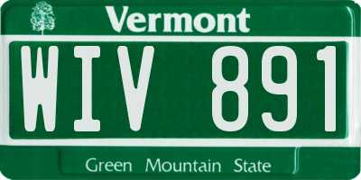 VT license plate WIV891