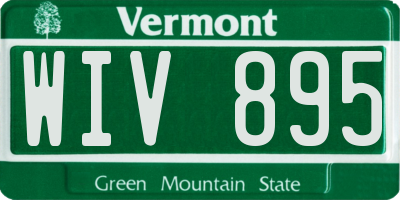 VT license plate WIV895