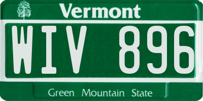 VT license plate WIV896
