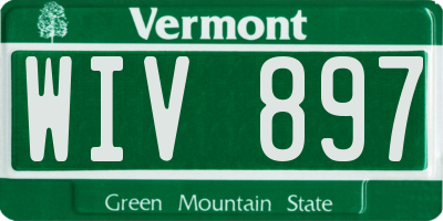 VT license plate WIV897