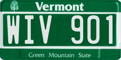 VT license plate WIV901