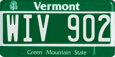VT license plate WIV902