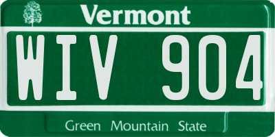 VT license plate WIV904