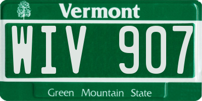VT license plate WIV907