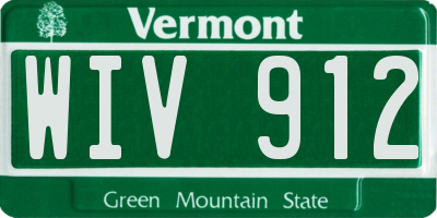 VT license plate WIV912