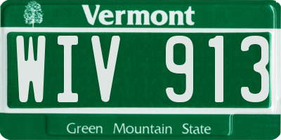 VT license plate WIV913