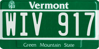 VT license plate WIV917
