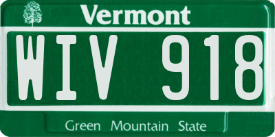 VT license plate WIV918