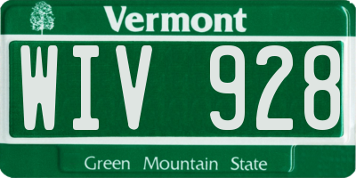 VT license plate WIV928