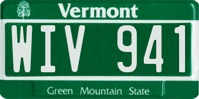 VT license plate WIV941