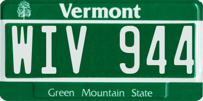 VT license plate WIV944