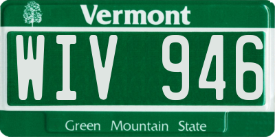 VT license plate WIV946