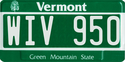 VT license plate WIV950