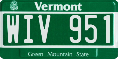 VT license plate WIV951