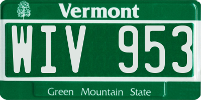 VT license plate WIV953
