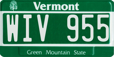 VT license plate WIV955