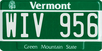 VT license plate WIV956