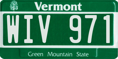 VT license plate WIV971