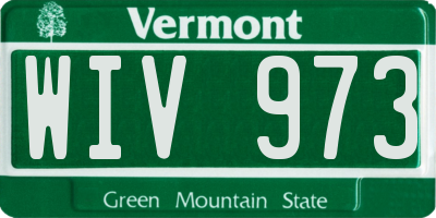 VT license plate WIV973