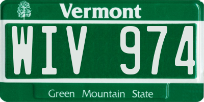 VT license plate WIV974