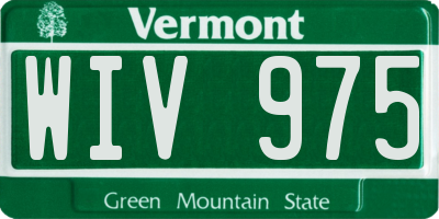 VT license plate WIV975