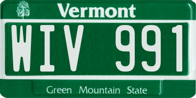 VT license plate WIV991