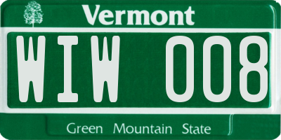 VT license plate WIW008
