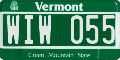 VT license plate WIW055